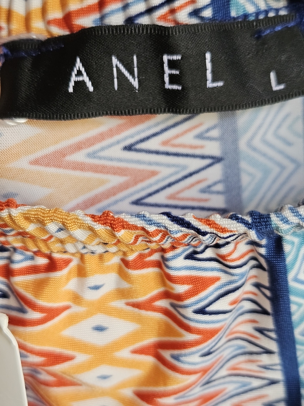 ANEL Woman’s Fashion Geometric Tribal Print Strapless Maxi Dress - Size L - Picture 6 of 15